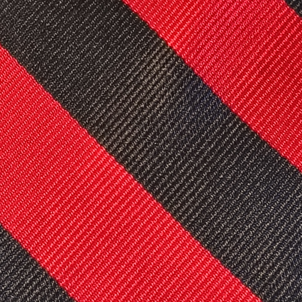 Lands' End Red and Black Striped Tie